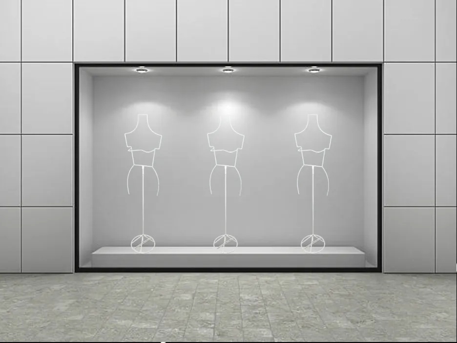 Maniquí Metálico con Base Mujer